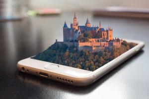 mobile phone, metaverse, smartphone, hohenzollern castle, castle, virtual reality